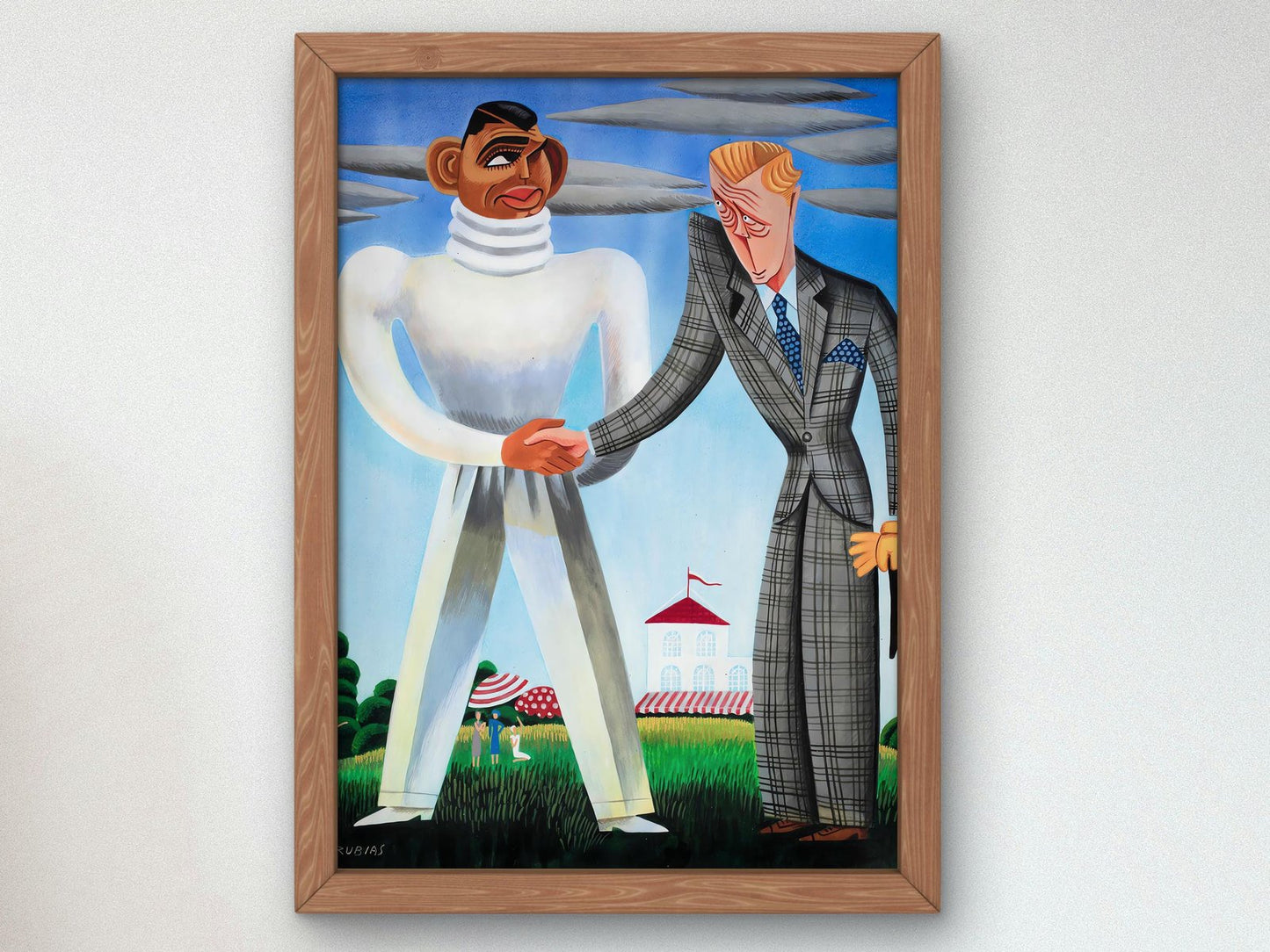 Clark Gable and Edward the Prince of Wales by Miguel Covarrubias, 1937, Art Deco and American Modernism, fine art print