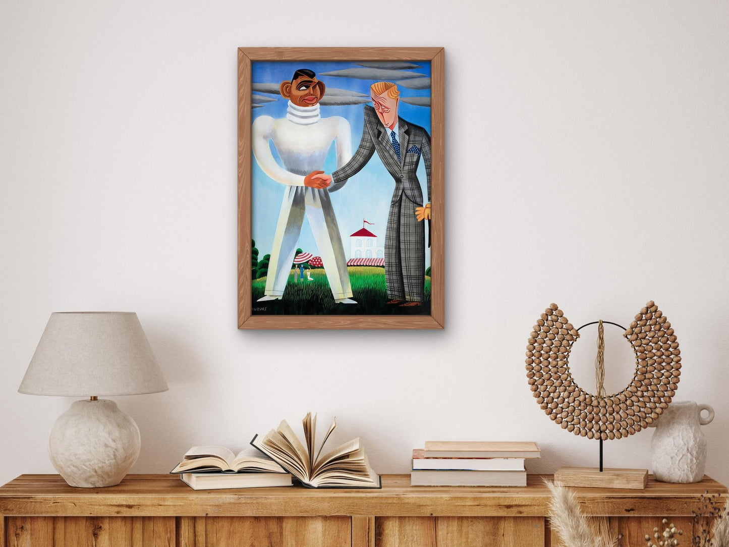 Clark Gable and Edward the Prince of Wales by Miguel Covarrubias, 1937, Art Deco and American Modernism, fine art print