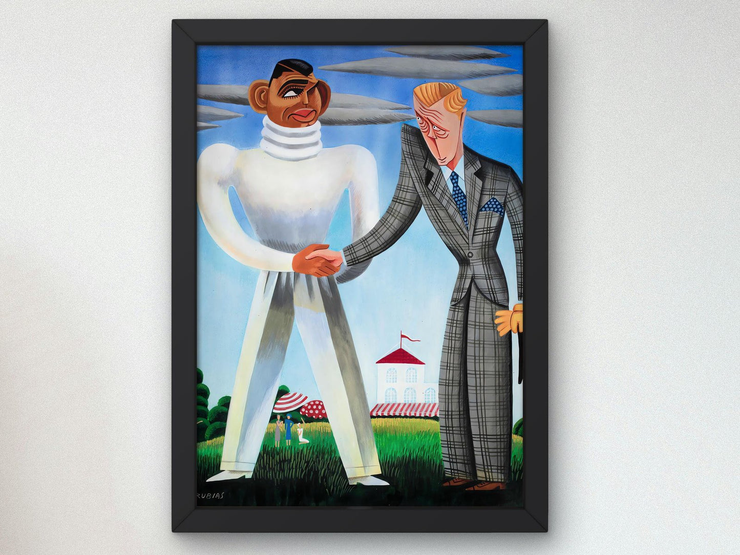 Clark Gable and Edward the Prince of Wales by Miguel Covarrubias, 1937, Art Deco and American Modernism, fine art print