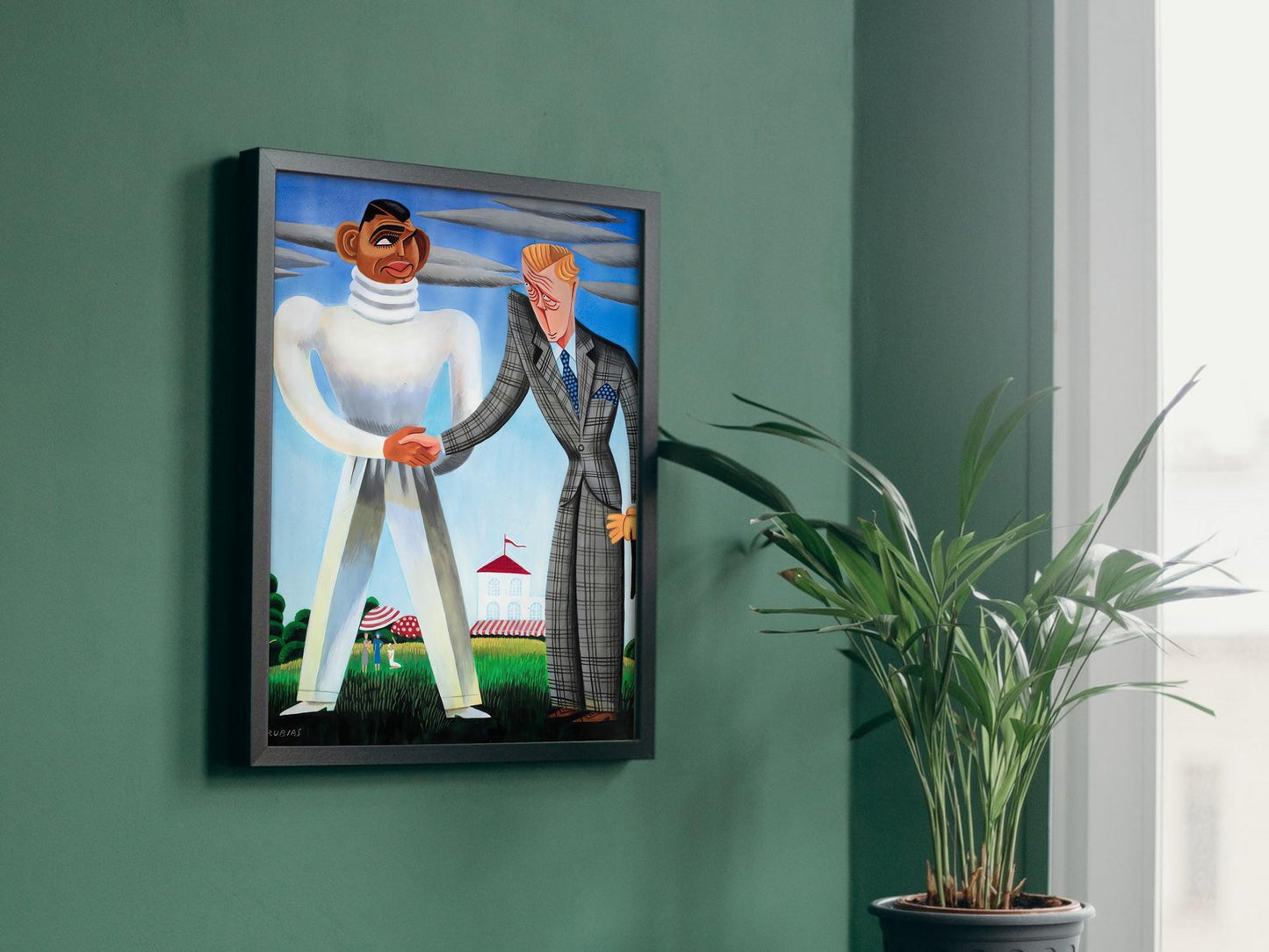 Clark Gable and Edward the Prince of Wales by Miguel Covarrubias, 1937, Art Deco and American Modernism, fine art print
