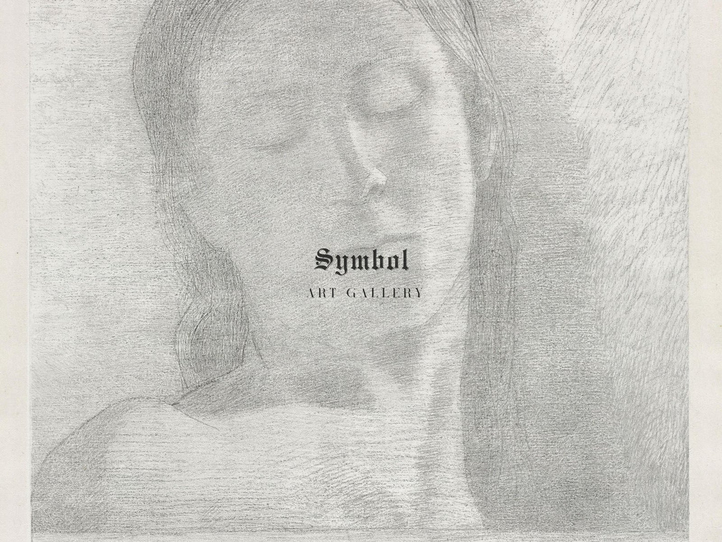 Closed Eyes by Odilon Redon, 1890, Symbolism, fine art print