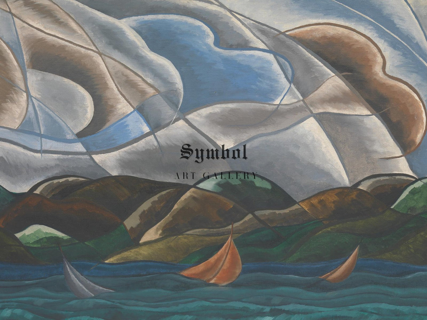 Clouds and Water by Arthur Dove, 1935, Art Deco and American Modernism, fine art print