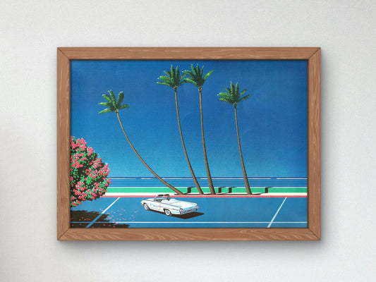 Coastline at Lover's Point II by Hiroshi Nagai, 1980s, Vaporwave Synthwave Art, fine art print