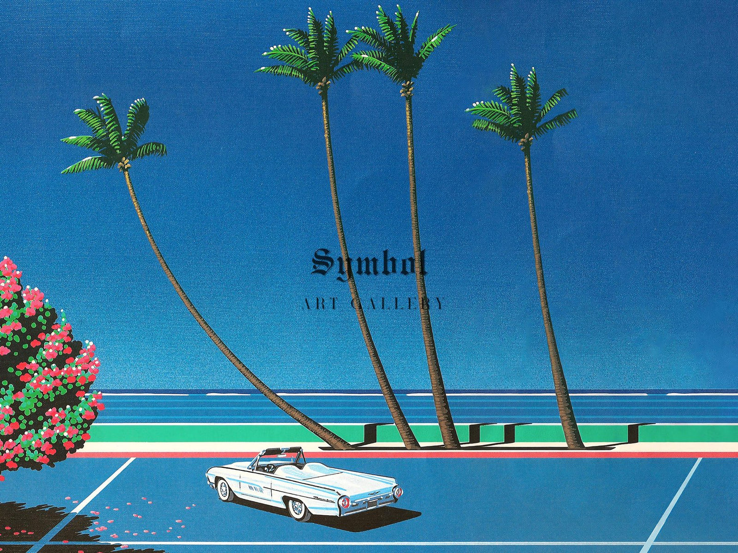Coastline at Lover's Point II by Hiroshi Nagai, 1980s, Vaporwave Synthwave Art, fine art print