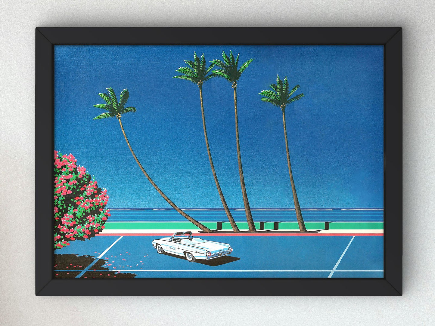 Coastline at Lover's Point II by Hiroshi Nagai, 1980s, Vaporwave Synthwave Art, fine art print