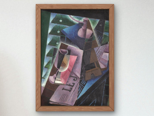 Coffee Grinder and Glass by Juan Gris, 1915, Cubism and Abstract Art, fine art print