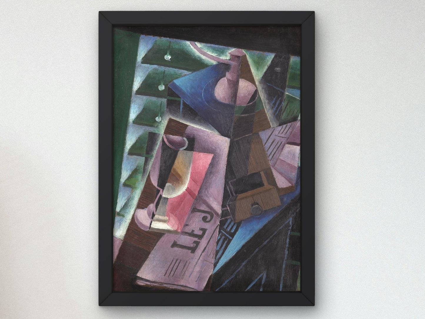 Coffee Grinder and Glass by Juan Gris, 1915, Cubism and Abstract Art, fine art print