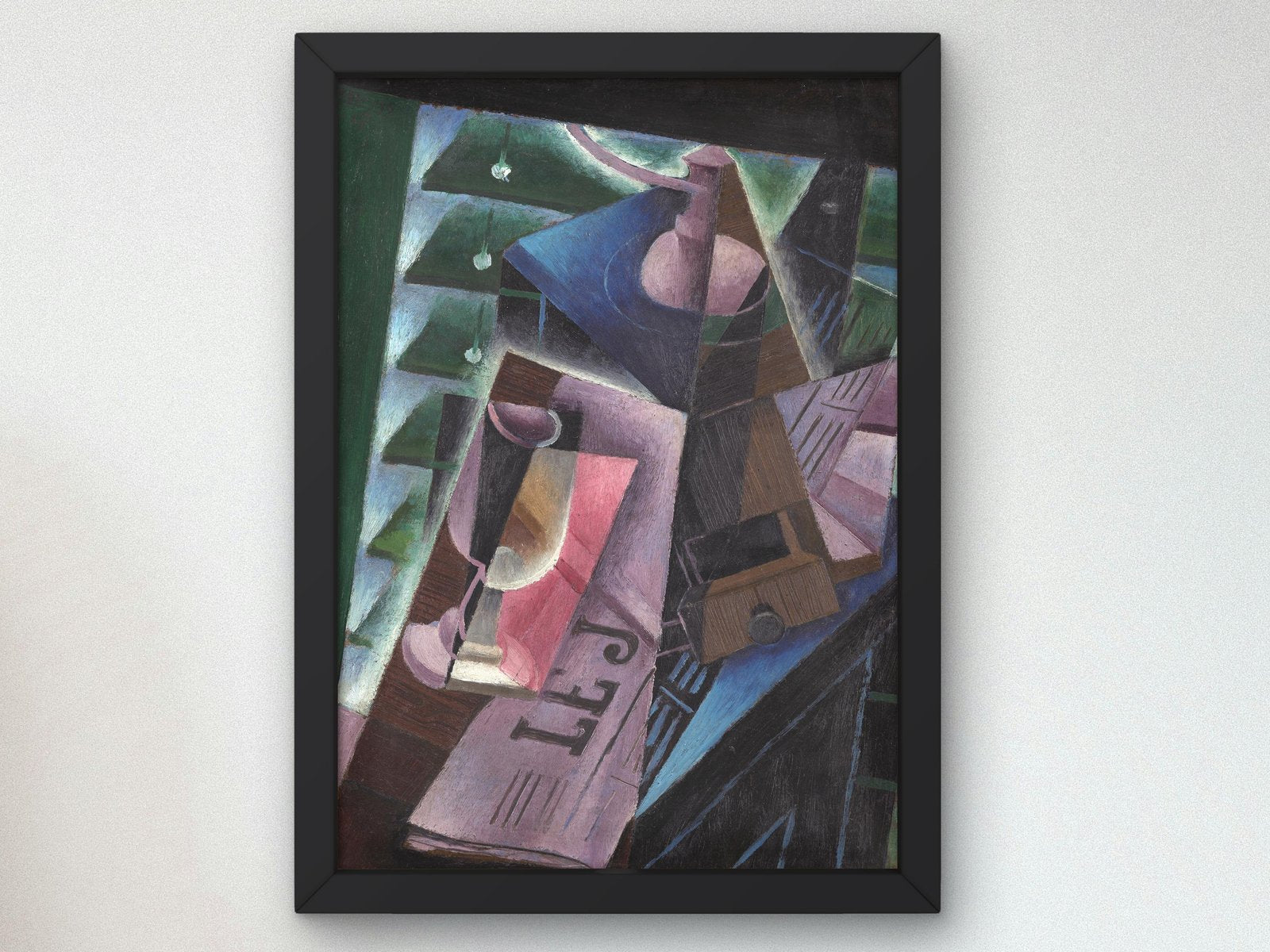 Coffee Grinder and Glass by Juan Gris, 1915, Cubism and Abstract Art, fine art print
