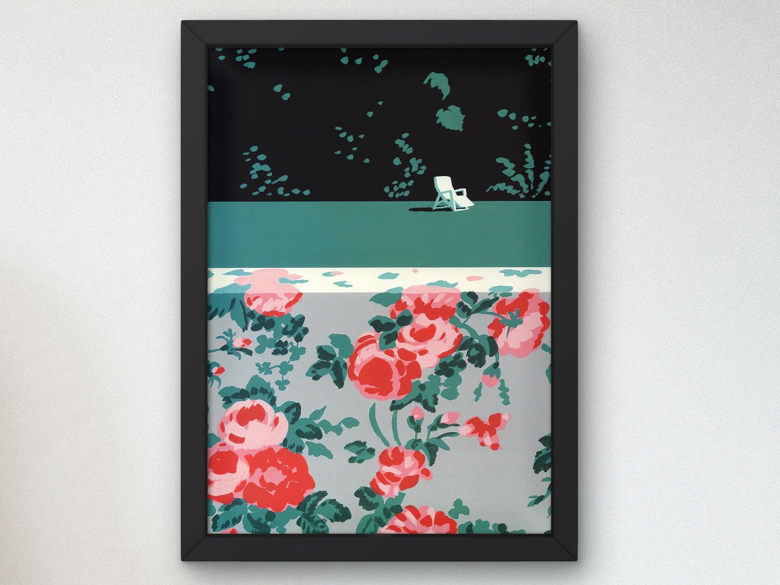 Color Contrasts by Hiroshi Nagai, contemporary retrowave vaporwave art, fine art print