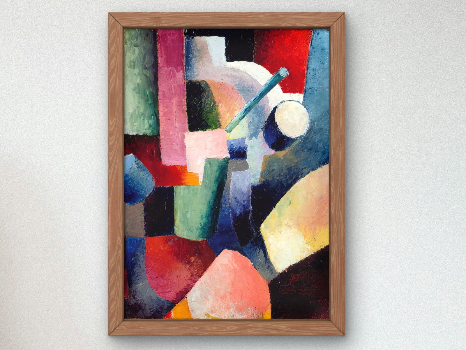 Colored Composition of Forms by August Macke, 1914, Expressionism and Fauvism, fine art print