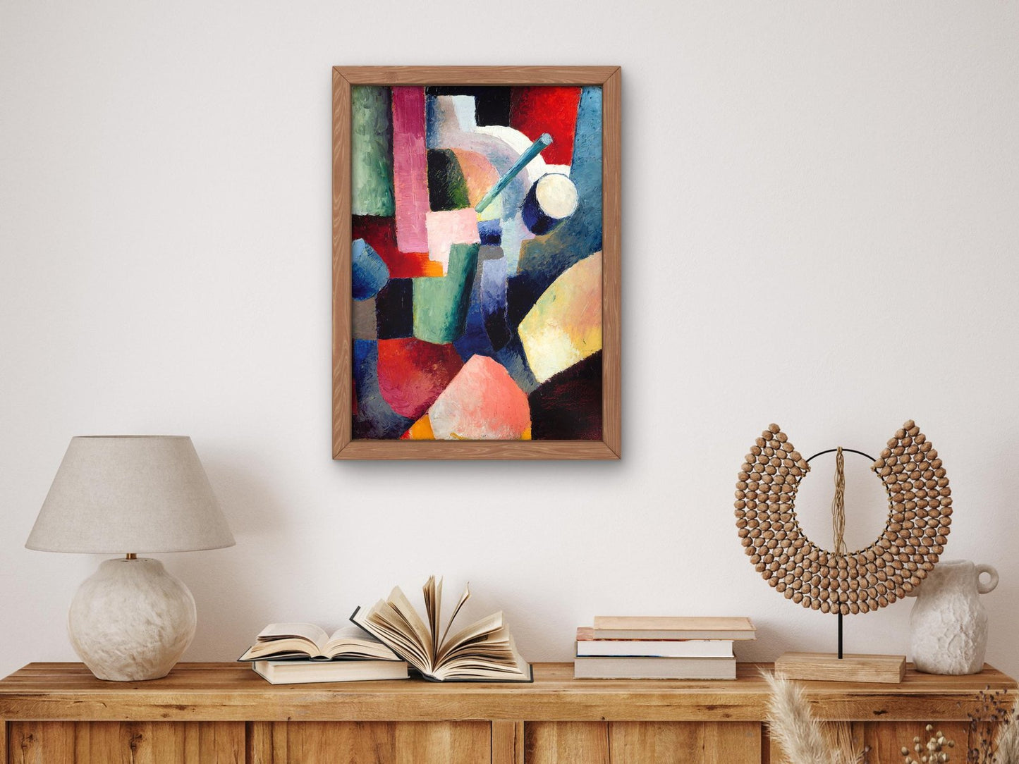 Colored Composition of Forms by August Macke, 1914, Expressionism and Fauvism, fine art print