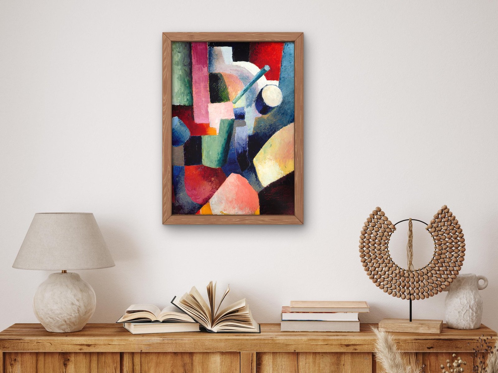 Colored Composition of Forms by August Macke, 1914, Expressionism and Fauvism, fine art print