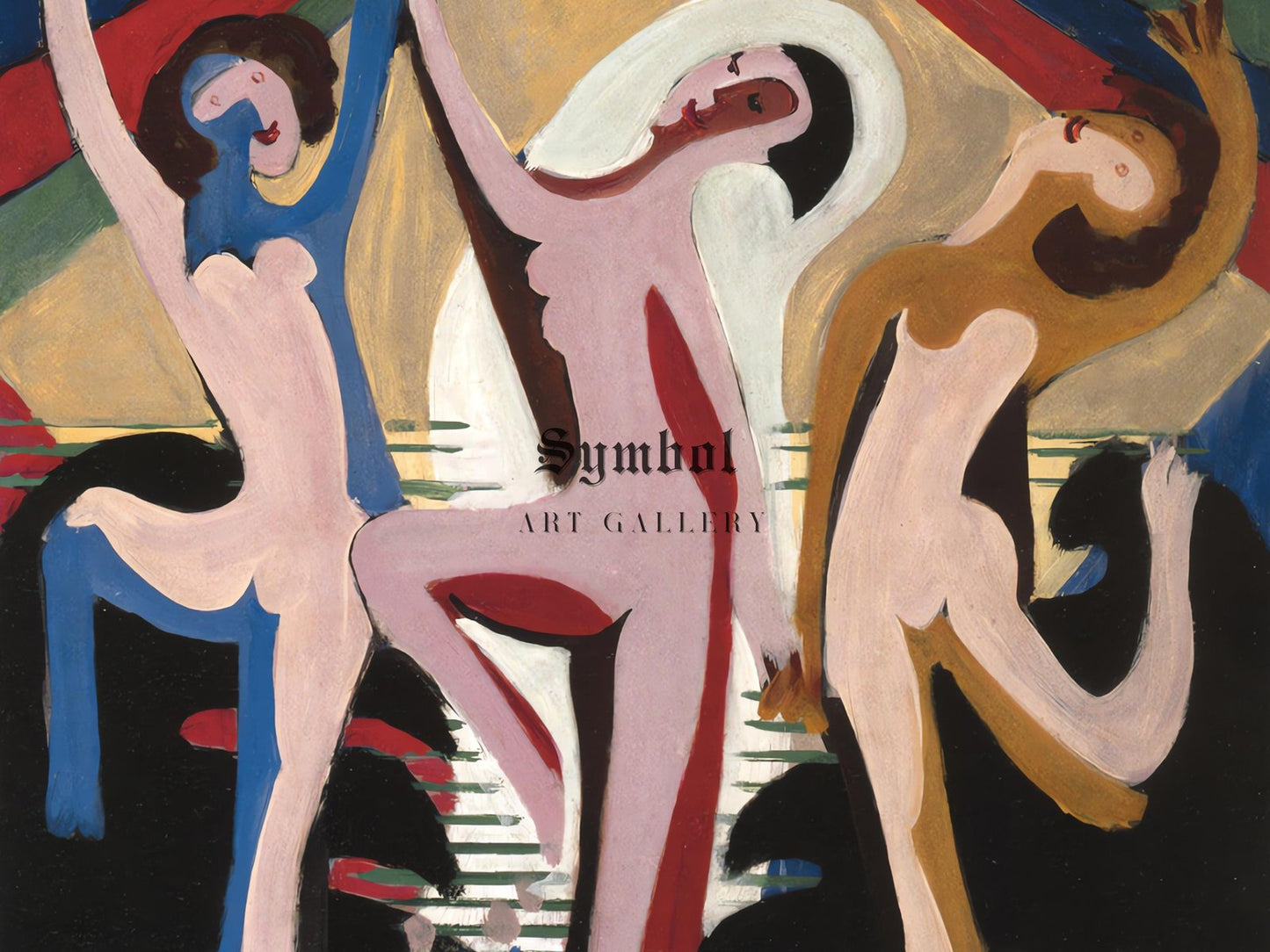 Colourful Dance by Ernst Ludwig Kirchner, 1932, Expressionism and Fauvism, fine art print