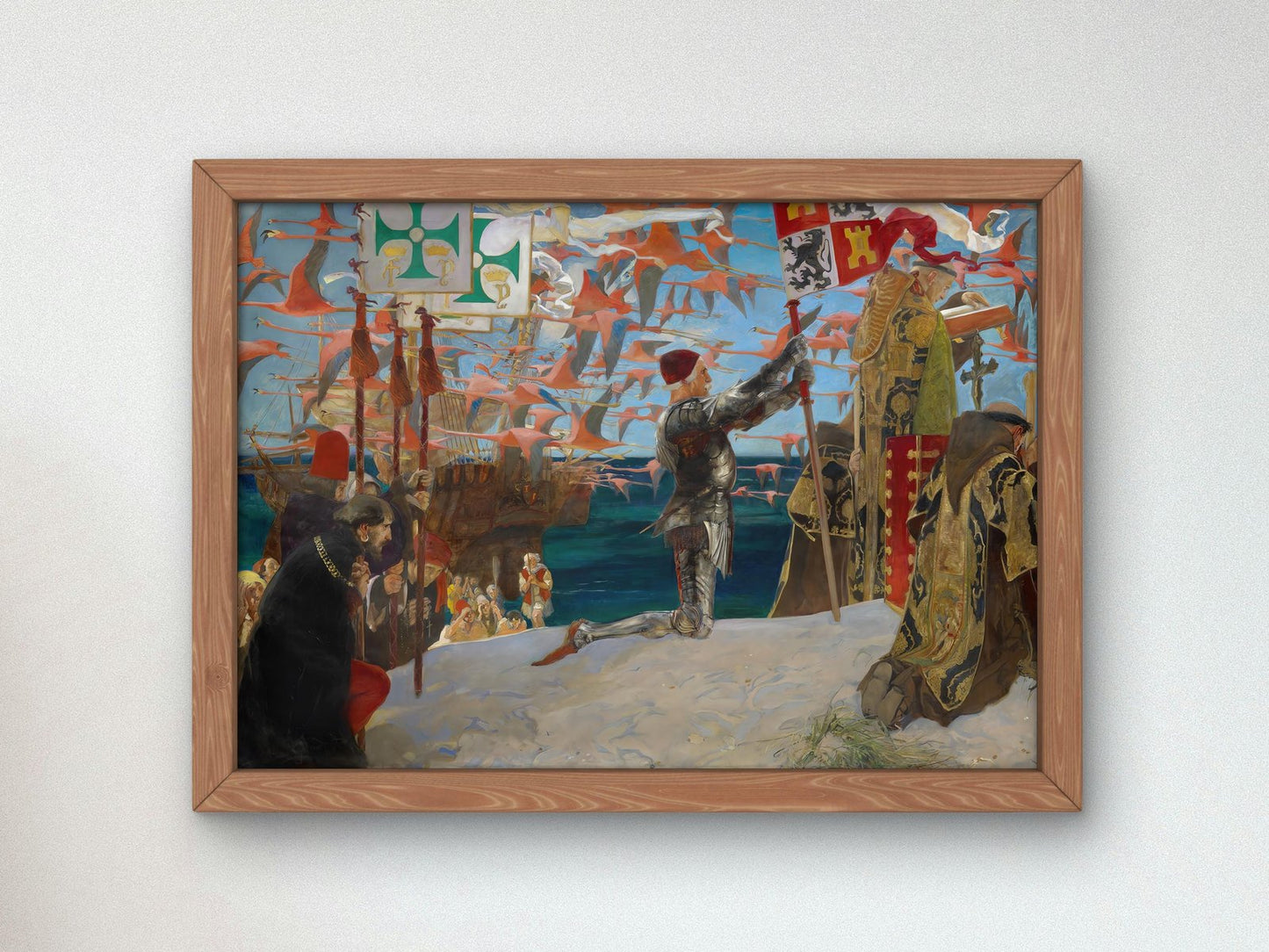 Columbus dans le Nouveau Monde by Paul Gervais, 1906, Romanticism and Classical Landscapes, fine art print