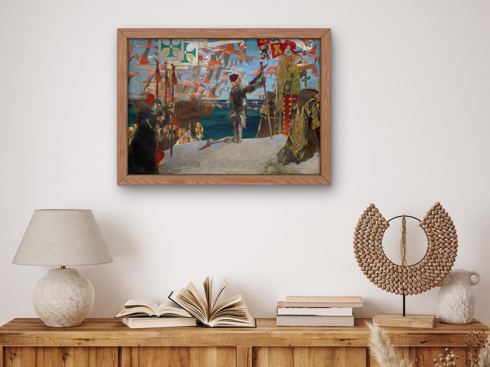 Columbus dans le Nouveau Monde by Paul Gervais, 1906, Romanticism and Classical Landscapes, fine art print