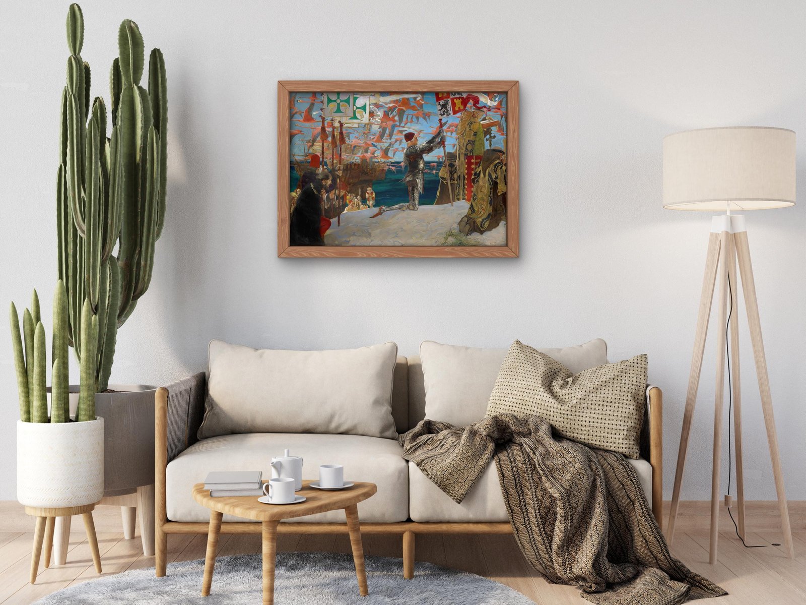 Columbus dans le Nouveau Monde by Paul Gervais, 1906, Romanticism and Classical Landscapes, fine art print