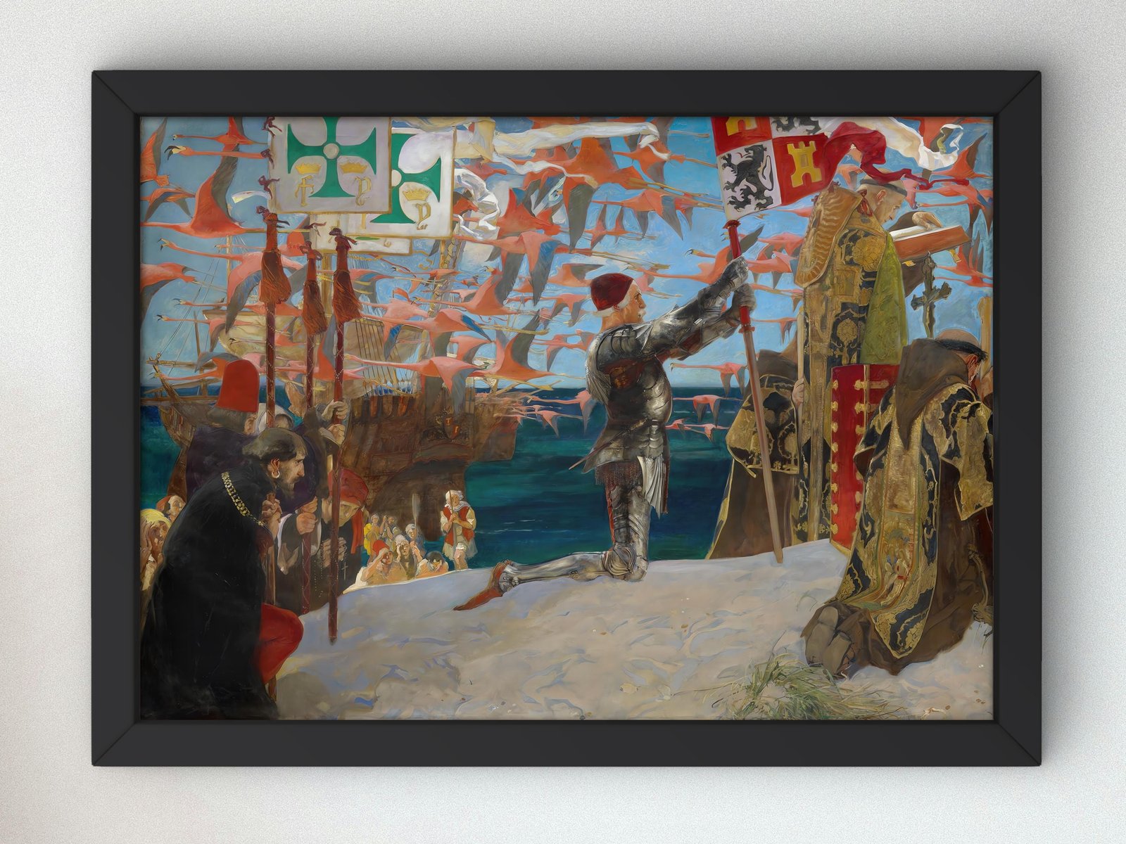 Columbus dans le Nouveau Monde by Paul Gervais, 1906, Romanticism and Classical Landscapes, fine art print