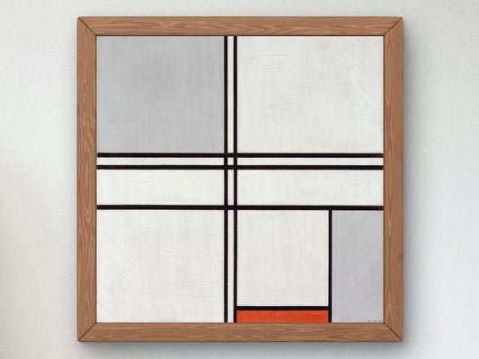 Composition No 1 Gray Red by Piet Mondrian, 1935, Cubism and Abstract Art, fine art print