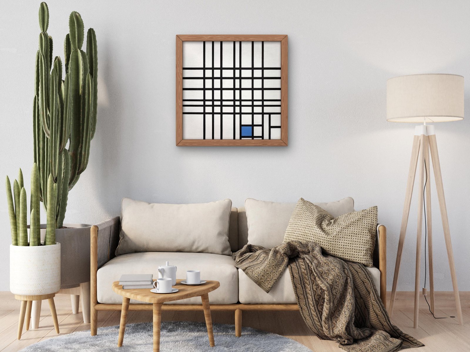 Composition No. 12 with Blue by Piet Mondrian, 1936, Cubism and Abstract Art, fine art print