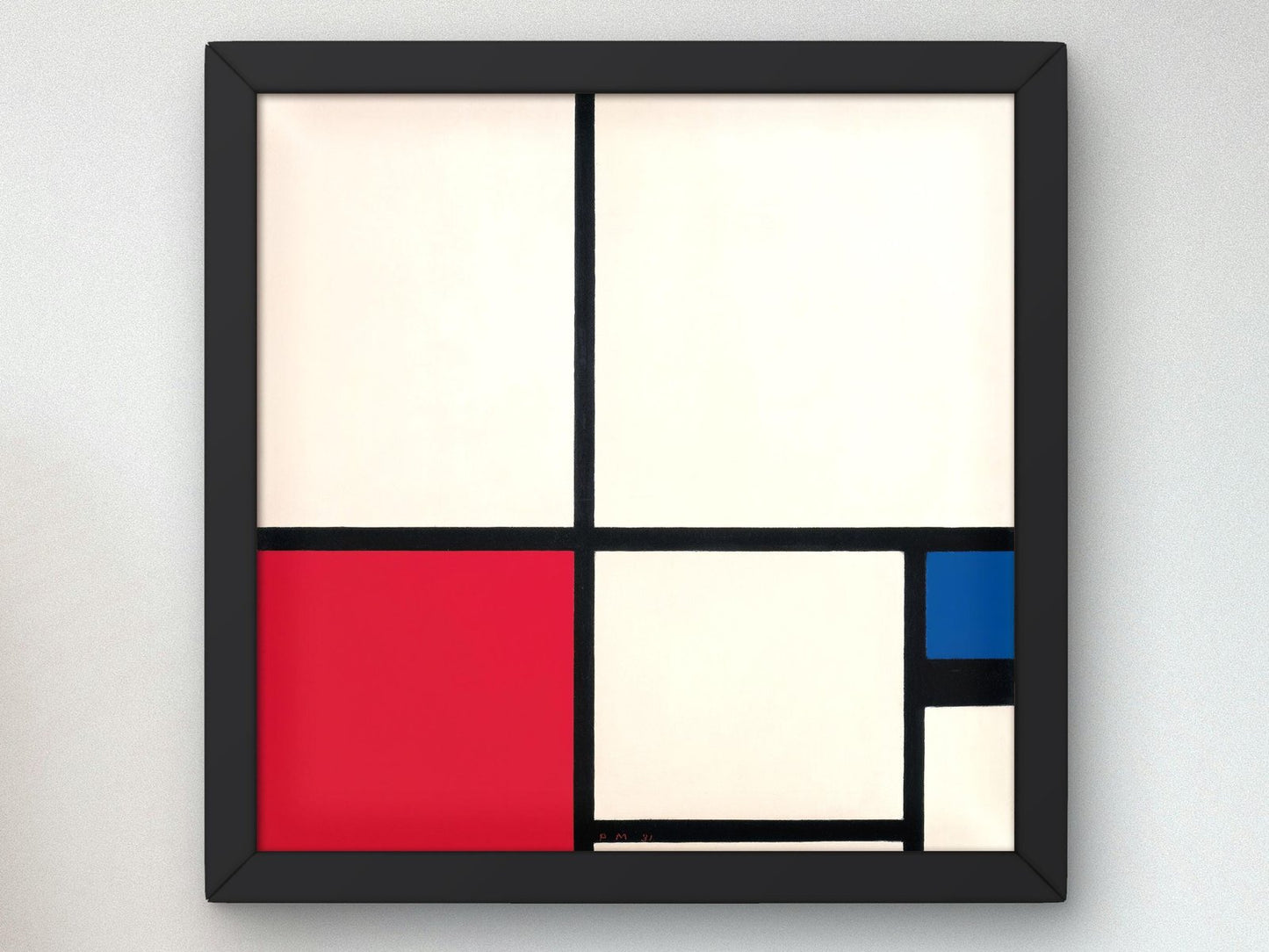 Composition No. I with Red and Blue by Piet Mondrian, 1931, Cubism and Abstract Art, fine art print
