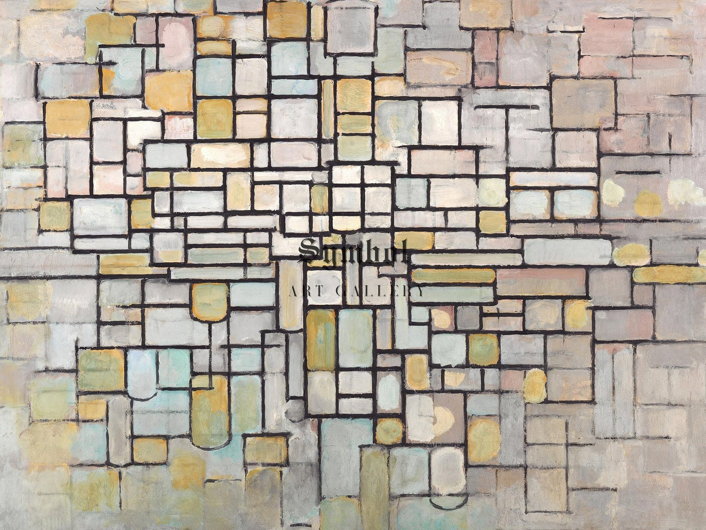 Composition No. II by Piet Mondrian, 1913, Cubism and Abstract Art, fine art print