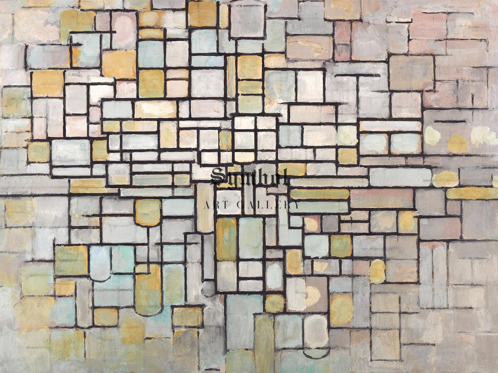 Composition No. II by Piet Mondrian, 1913, Cubism and Abstract Art, fine art print
