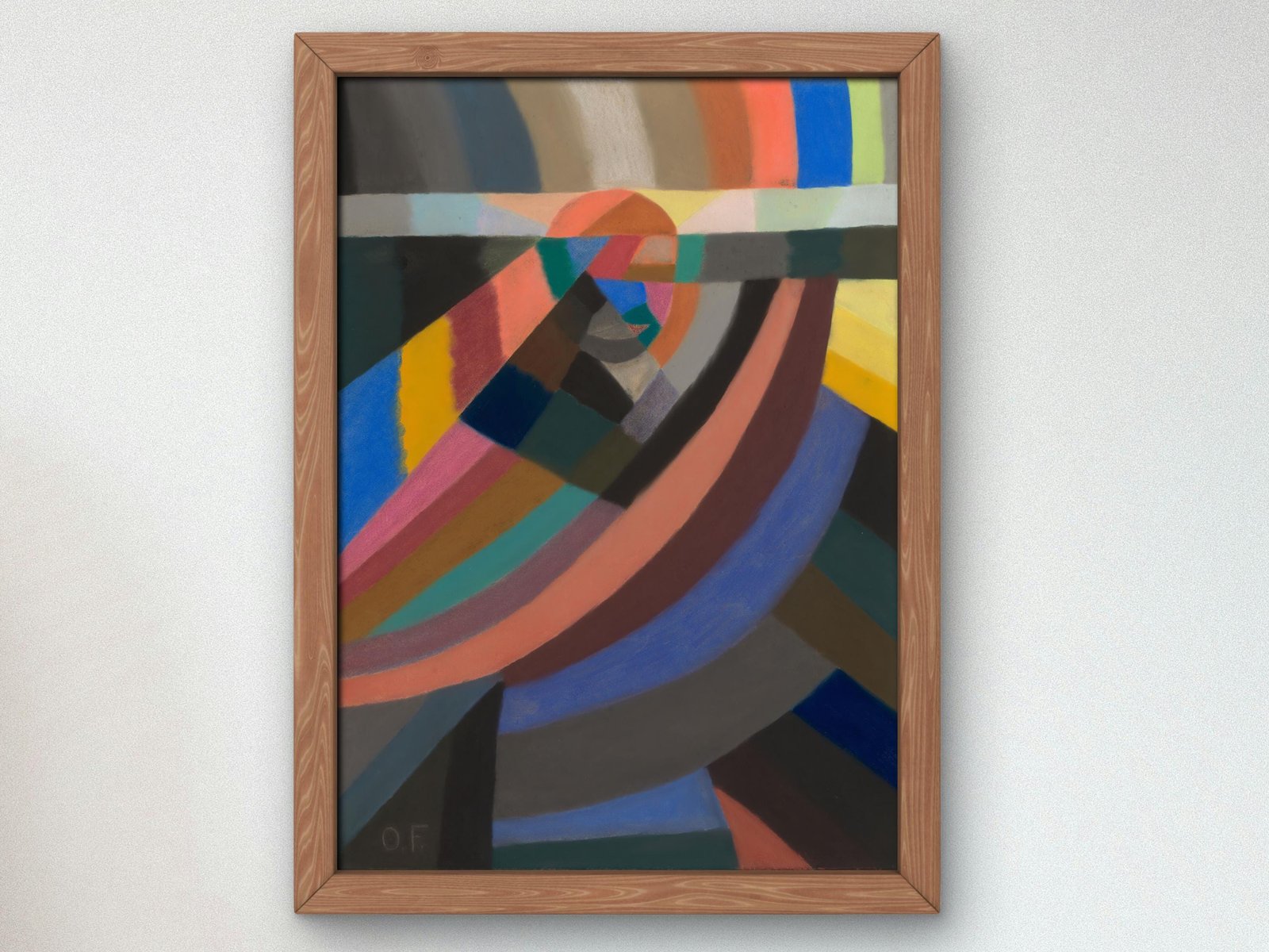 Composition by Otto Freundlich, 1924, Cubism and Abstract Art, fine art print