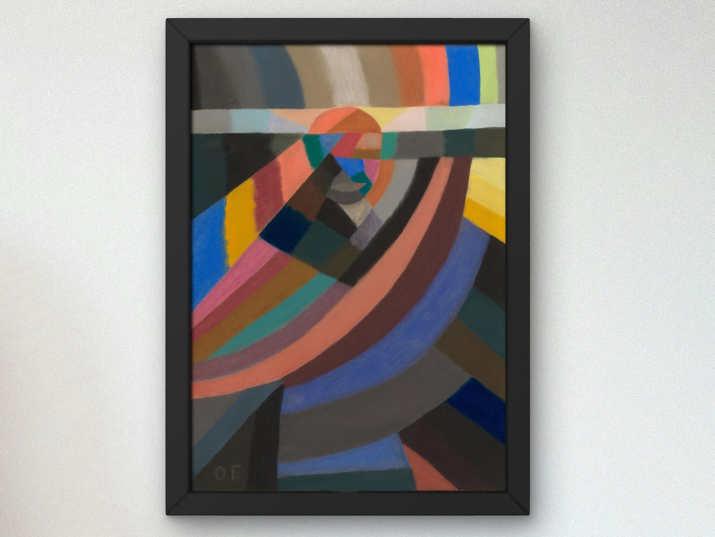 Composition by Otto Freundlich, 1924, Cubism and Abstract Art, fine art print