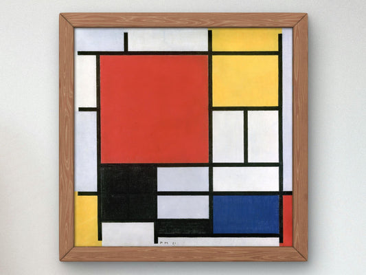 Composition Red Yellow Black Gray Blue by Piet Mondrian, 1921, Cubism and Abstract Art, fine art print