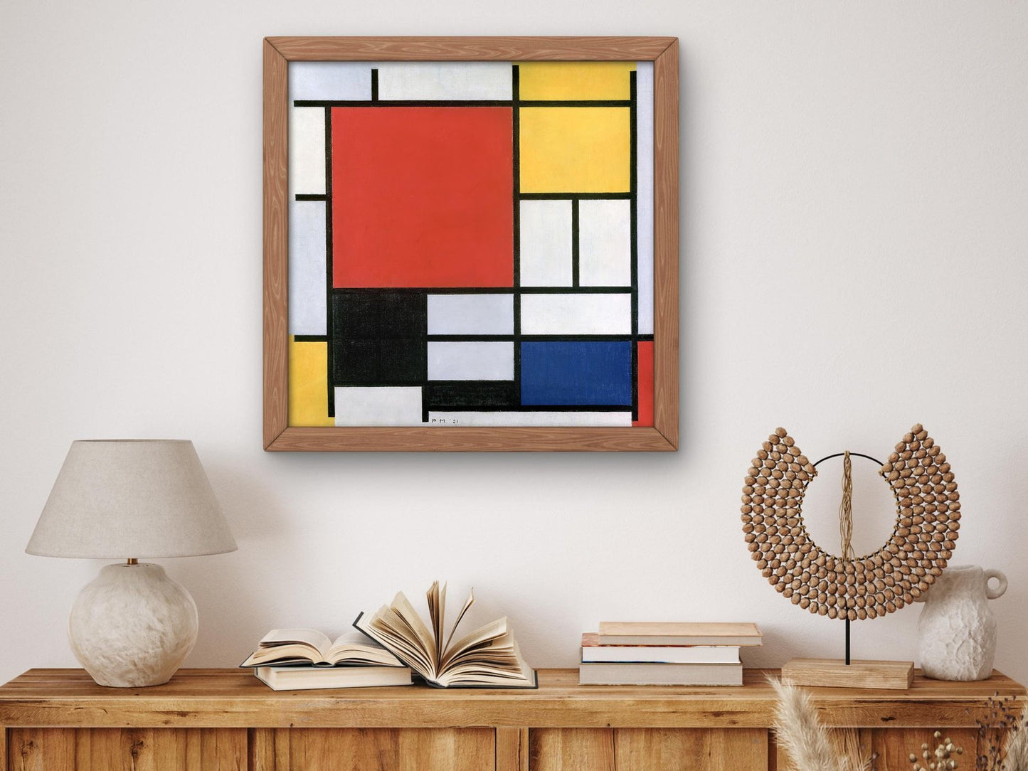 Composition Red Yellow Black Gray Blue by Piet Mondrian, 1921, Cubism and Abstract Art, fine art print