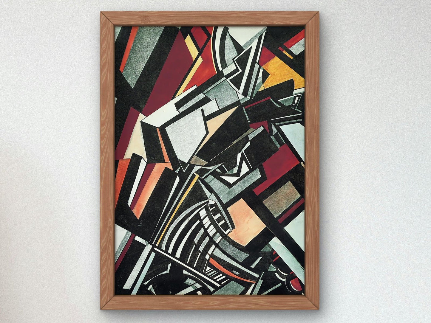 Composition by Wyndham Lewis, 1913, Cubism and Abstract Art, fine art print