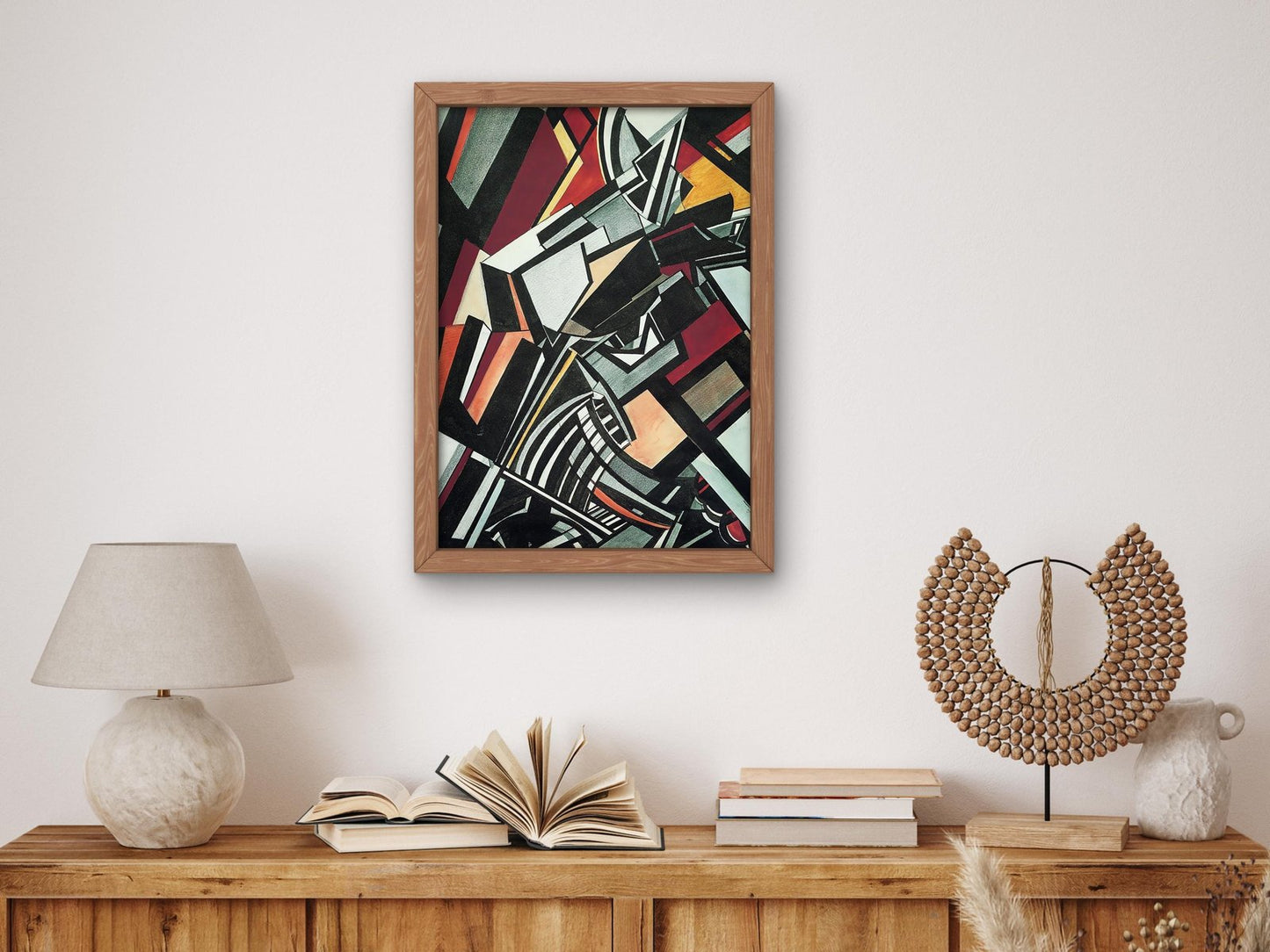 Composition by Wyndham Lewis, 1913, Cubism and Abstract Art, fine art print