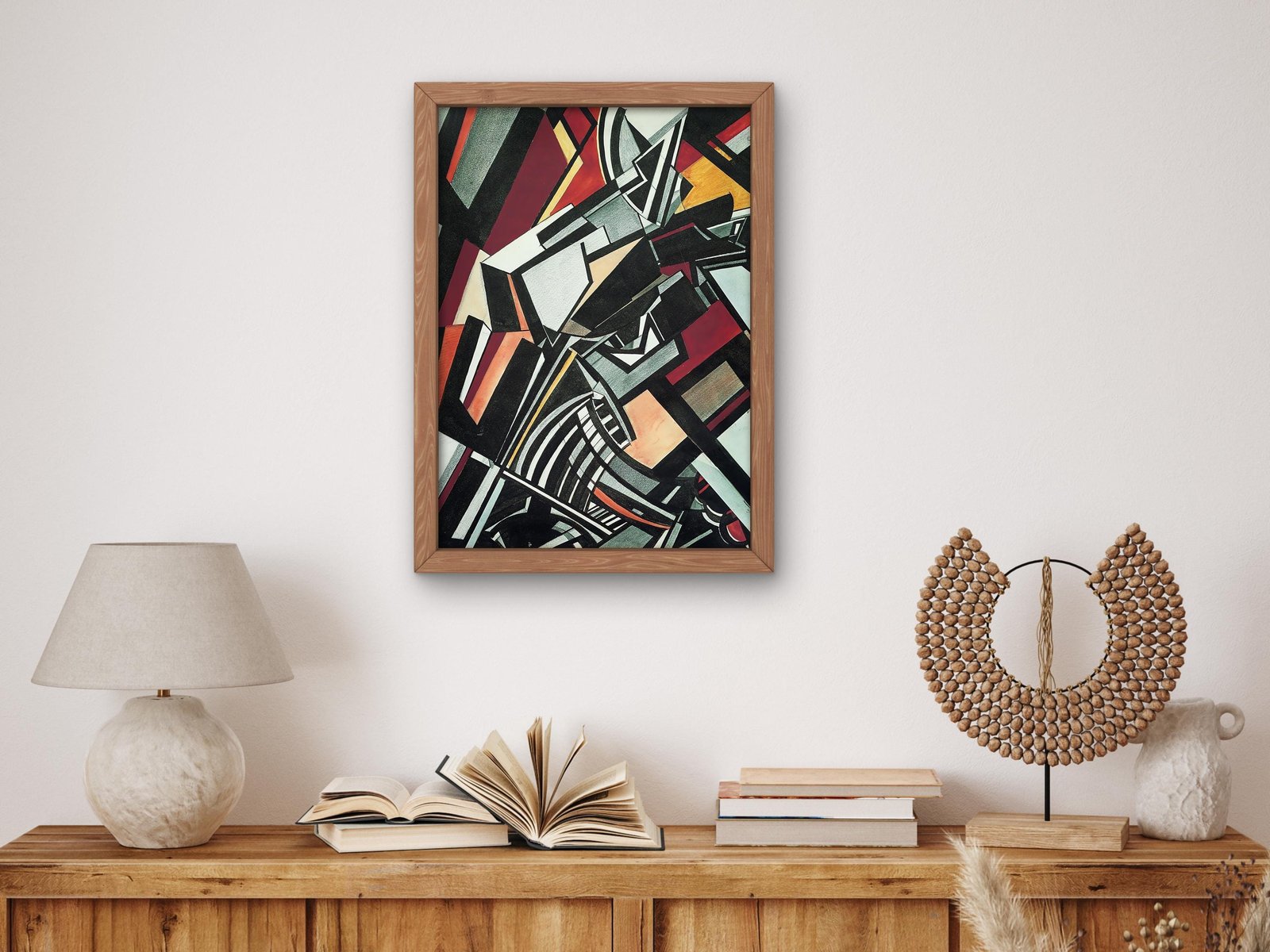 Composition by Wyndham Lewis, 1913, Cubism and Abstract Art, fine art print