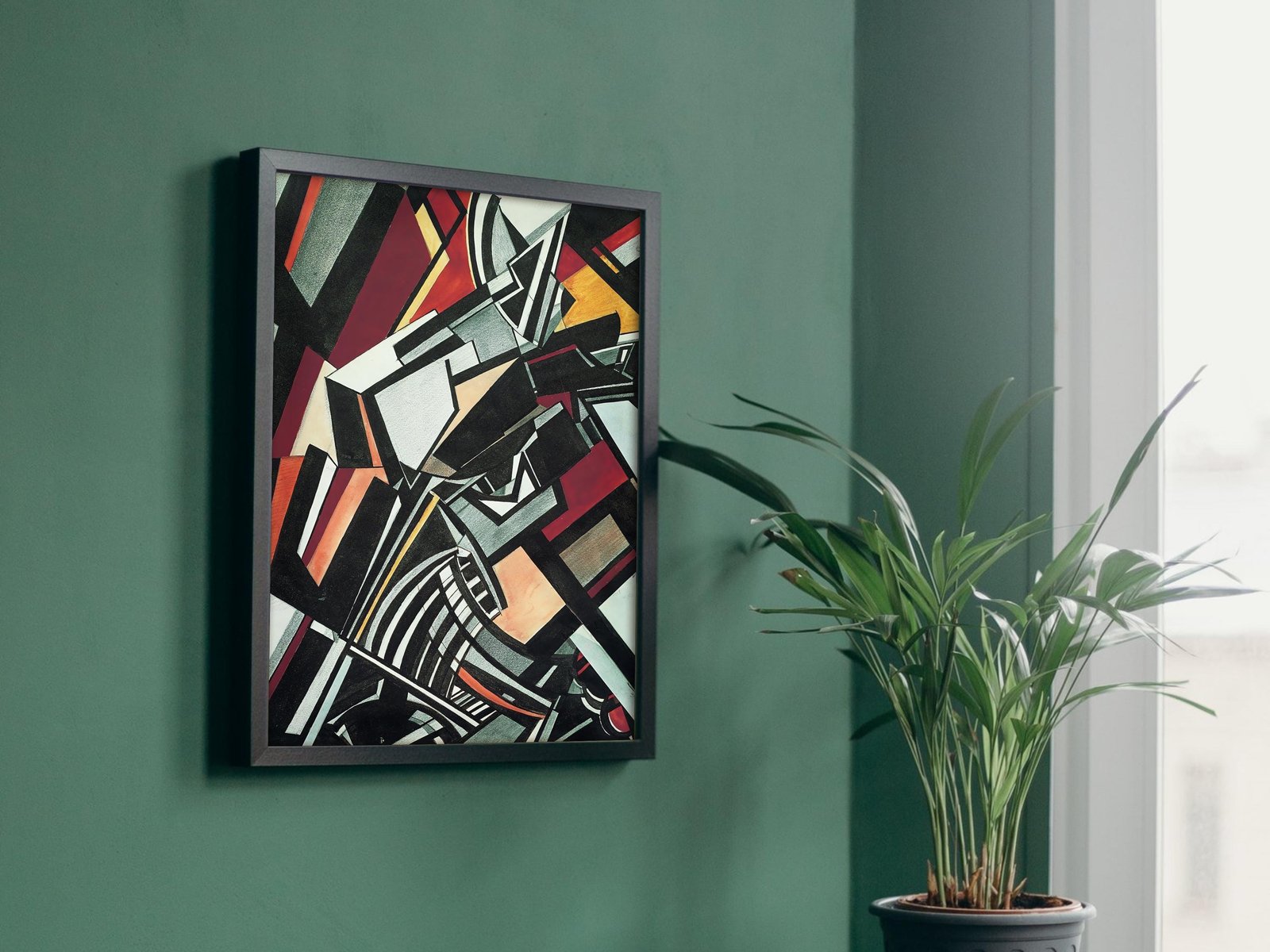 Composition by Wyndham Lewis, 1913, Cubism and Abstract Art, fine art print