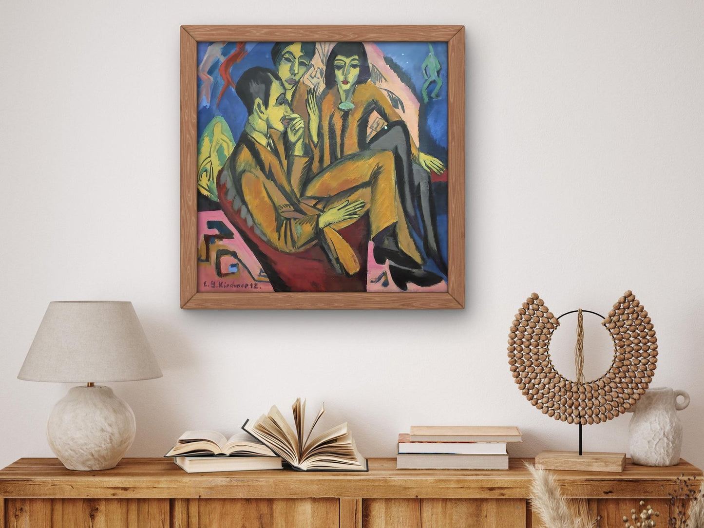 Conversation of the Artists by Ernst Ludwig Kirchner, 1927, Expressionism and Fauvism, fine art print