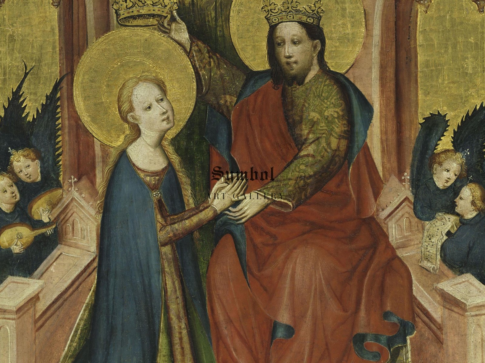 Coronation of the Virgin by Master of the Frondenberg Altarpiece, 1410, Medieval and Byzantine Art, fine art print