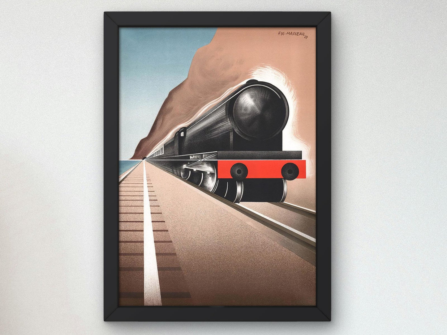 Cote d'Azur vintage advertisement by Pierre Fix-Masseau, Vintage Ads and Posters movement, fine art print