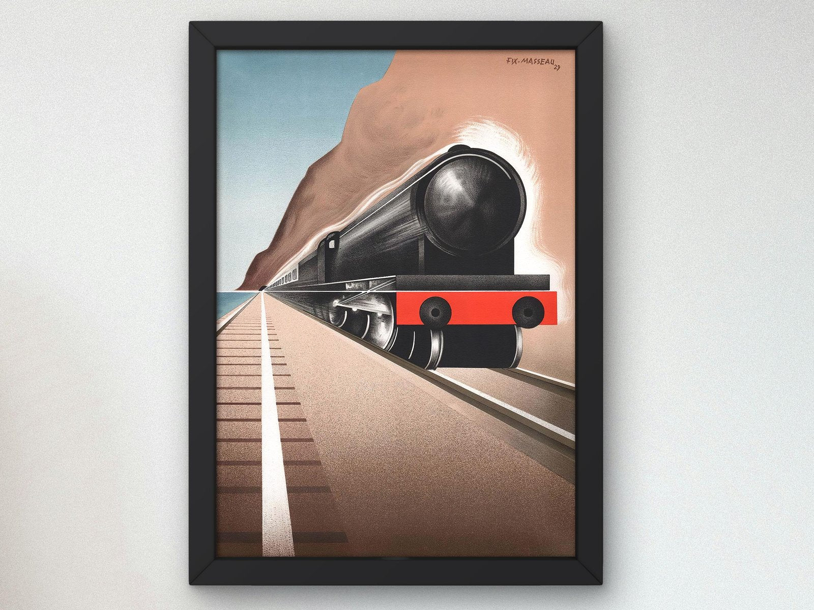 Cote d'Azur vintage advertisement by Pierre Fix-Masseau, Vintage Ads and Posters movement, fine art print