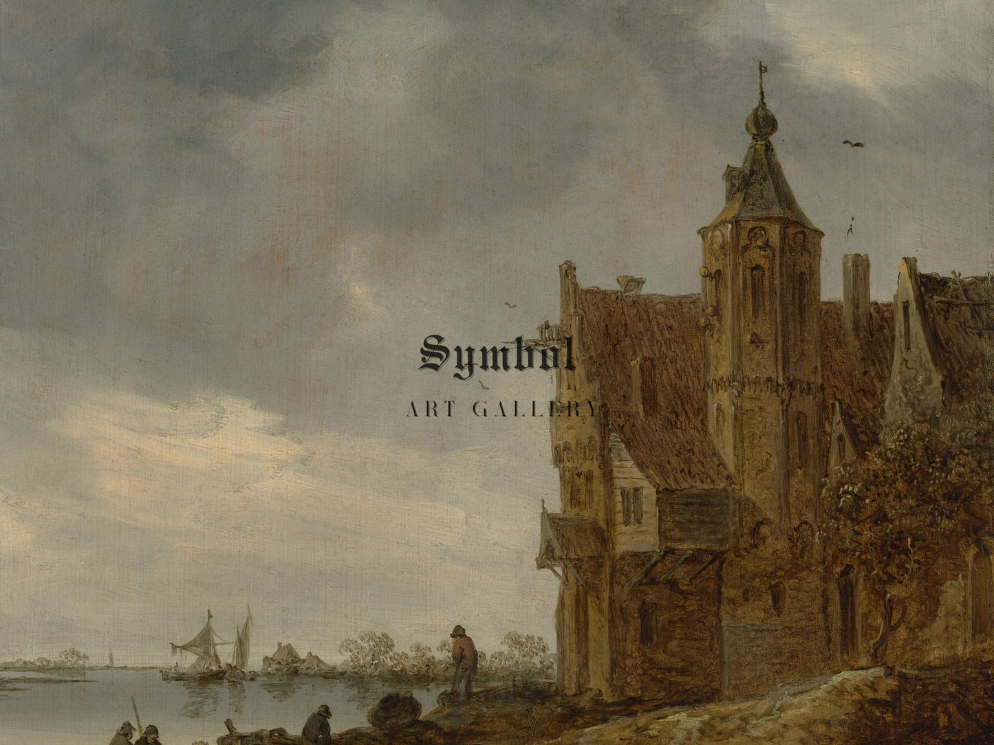 Country House near the Water by Jan van Goyen, 1646, Romanticism and Classical Landscapes, fine art print