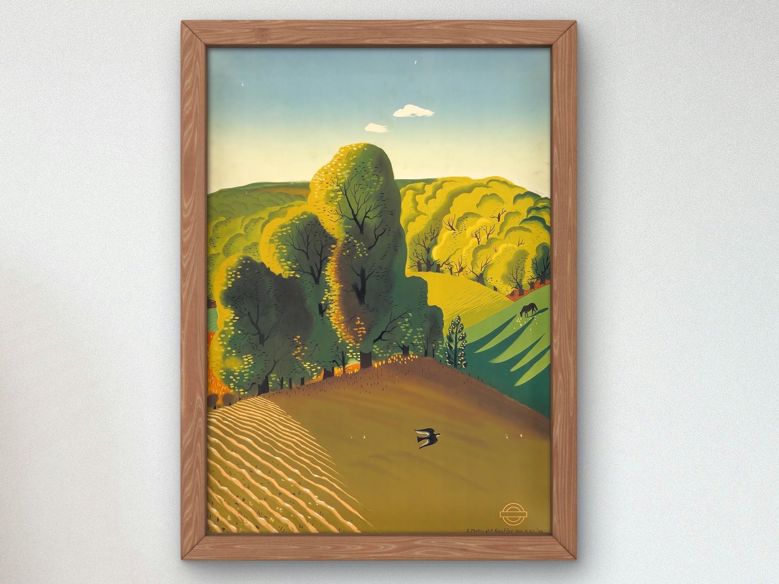 Countryside in Autumn by Edward McKnight Kauffer, 1938, Art Deco and American Modernism, fine art print