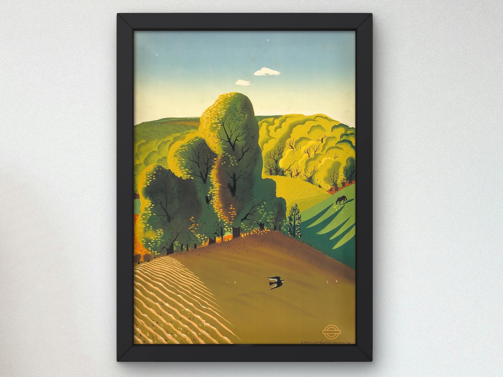 Countryside in Autumn by Edward McKnight Kauffer, 1938, Art Deco and American Modernism, fine art print