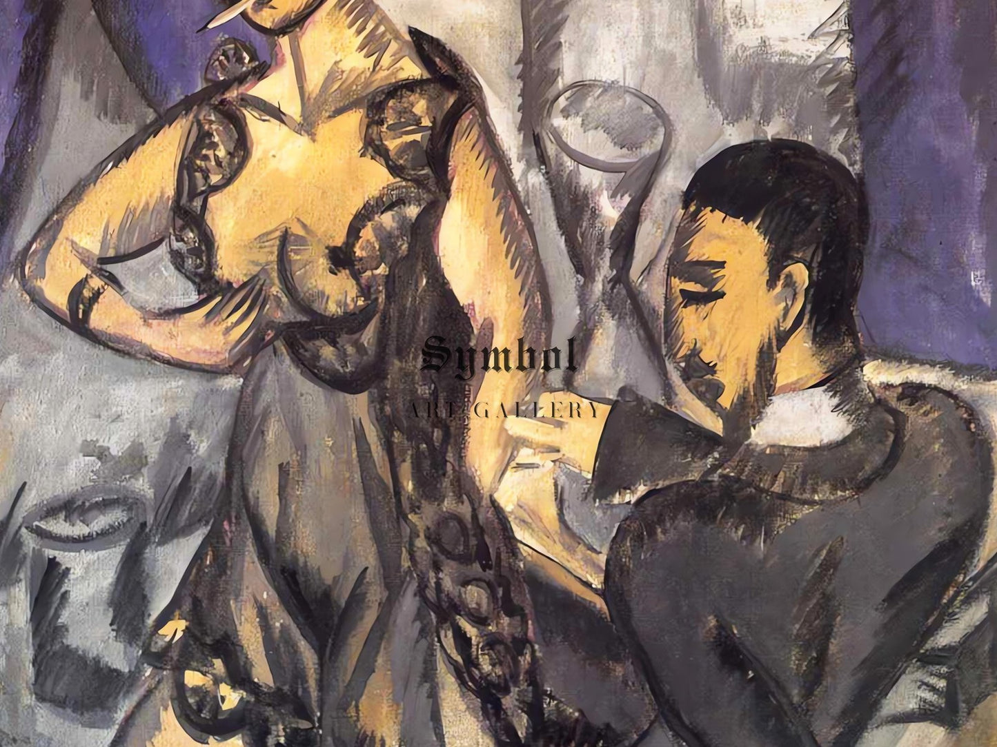 Couple in a Room by Ernst Ludwig Kirchner, 1925, Expressionism and Fauvism, fine art print