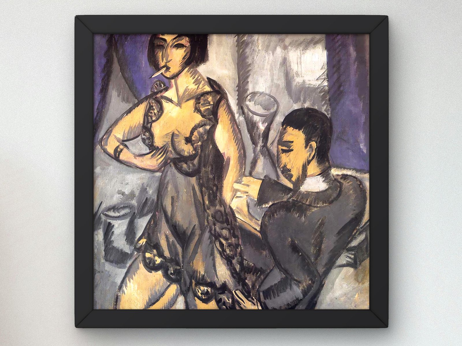 Couple in a Room by Ernst Ludwig Kirchner, 1925, Expressionism and Fauvism, fine art print