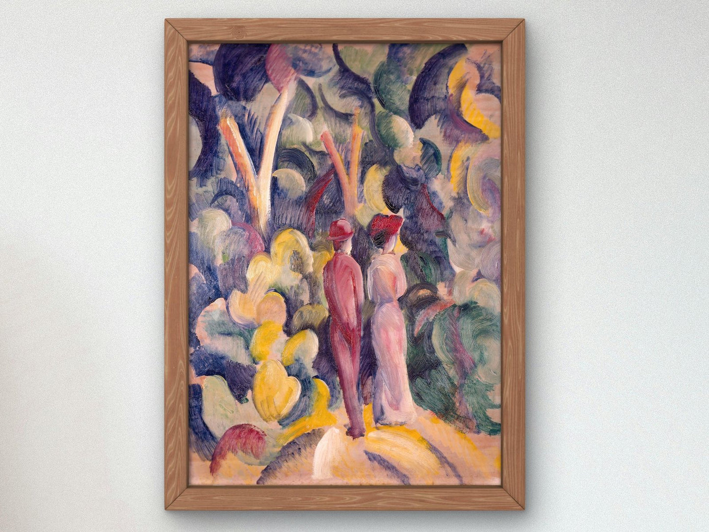 Couple on the Forest Track by August Macke, 1913, Expressionism and Fauvism, fine art print