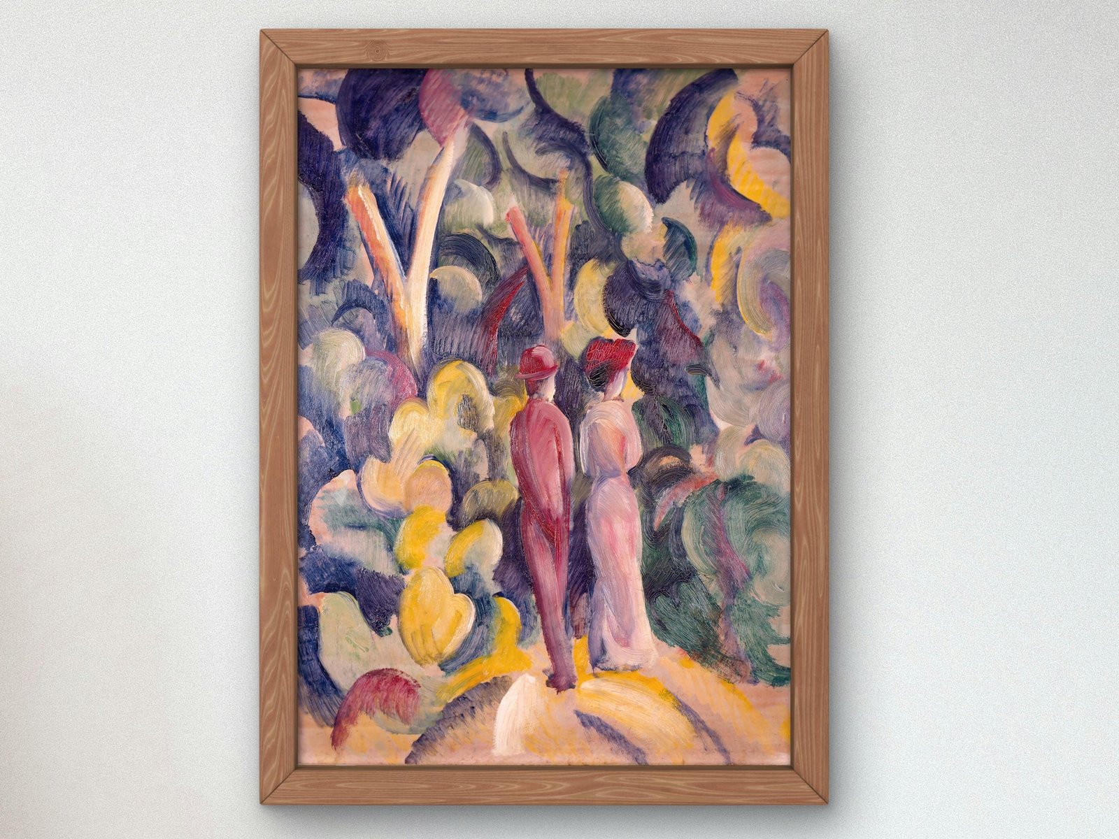 Couple on the Forest Track by August Macke, 1913, Expressionism and Fauvism, fine art print