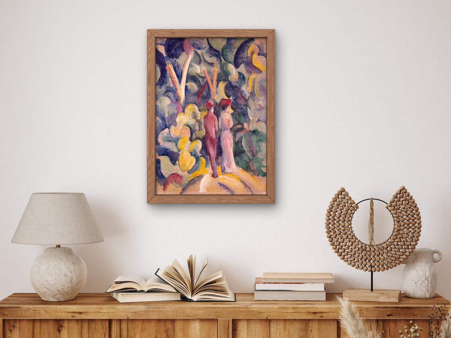 Couple on the Forest Track by August Macke, 1913, Expressionism and Fauvism, fine art print