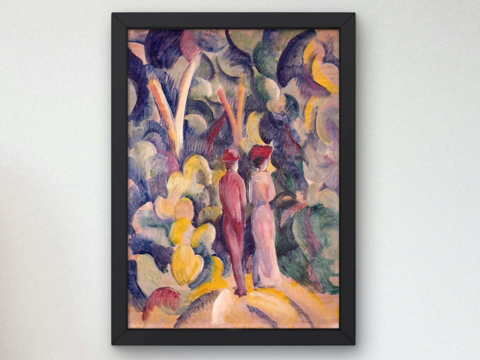 Couple on the Forest Track by August Macke, 1913, Expressionism and Fauvism, fine art print