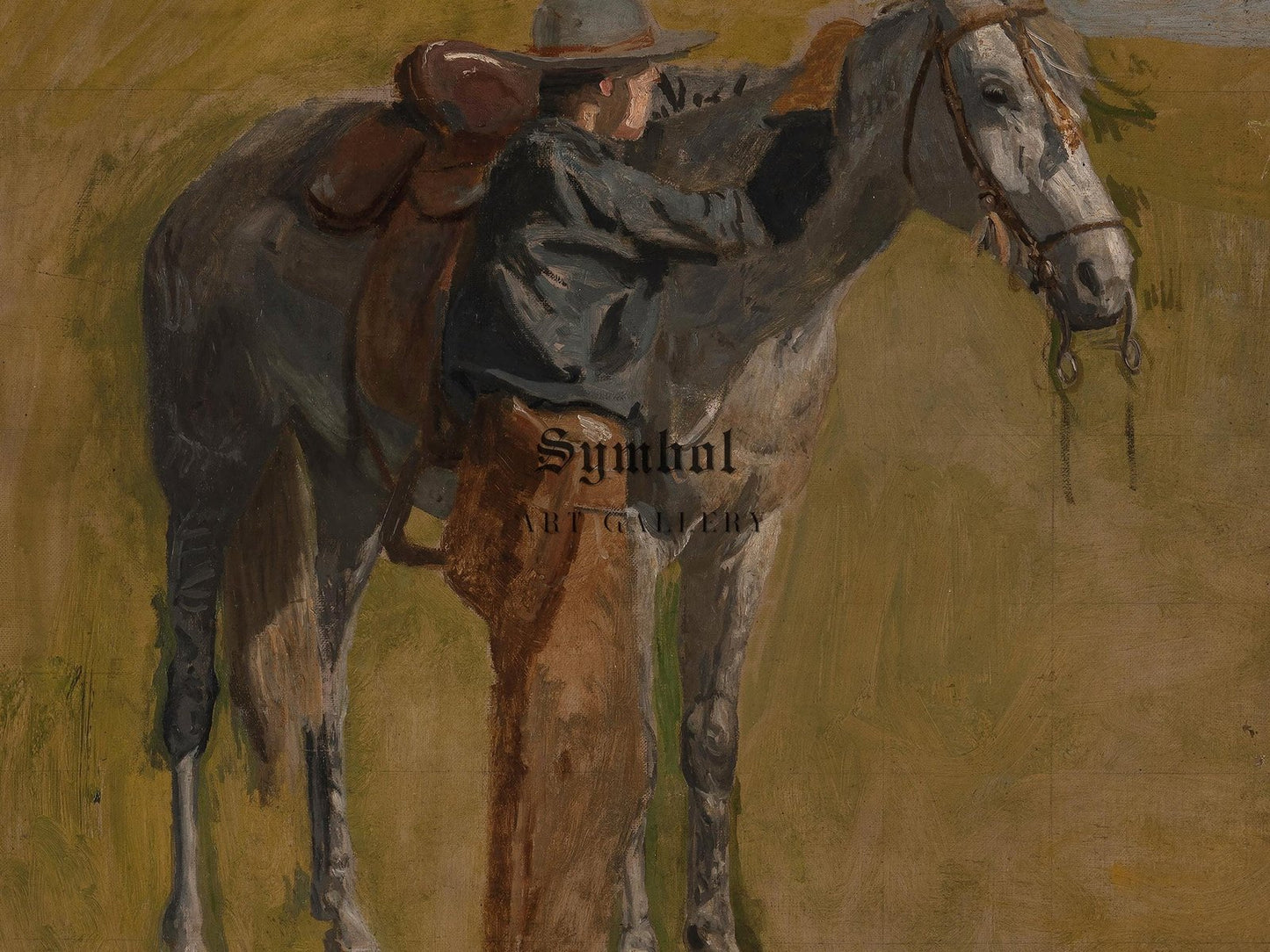 Cowboy Study by Thomas Eakins, 1887, Realism and Naturalism, fine art print