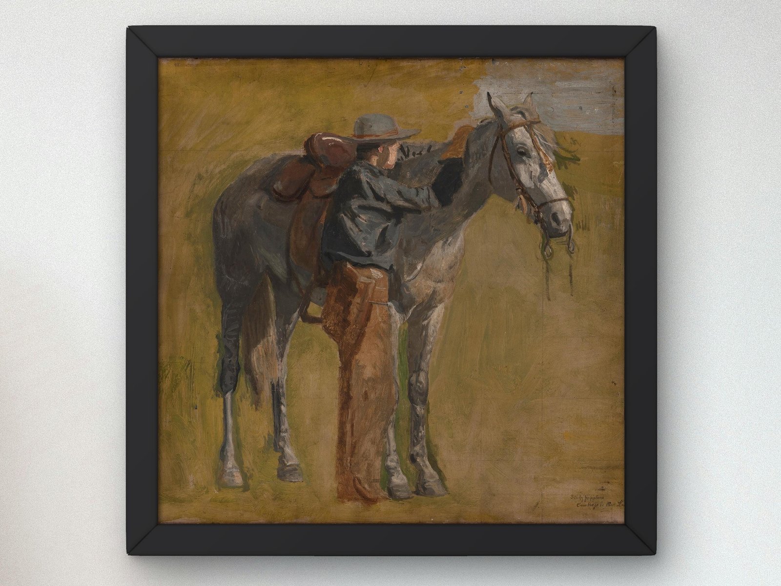 Cowboy Study by Thomas Eakins, 1887, Realism and Naturalism, fine art print
