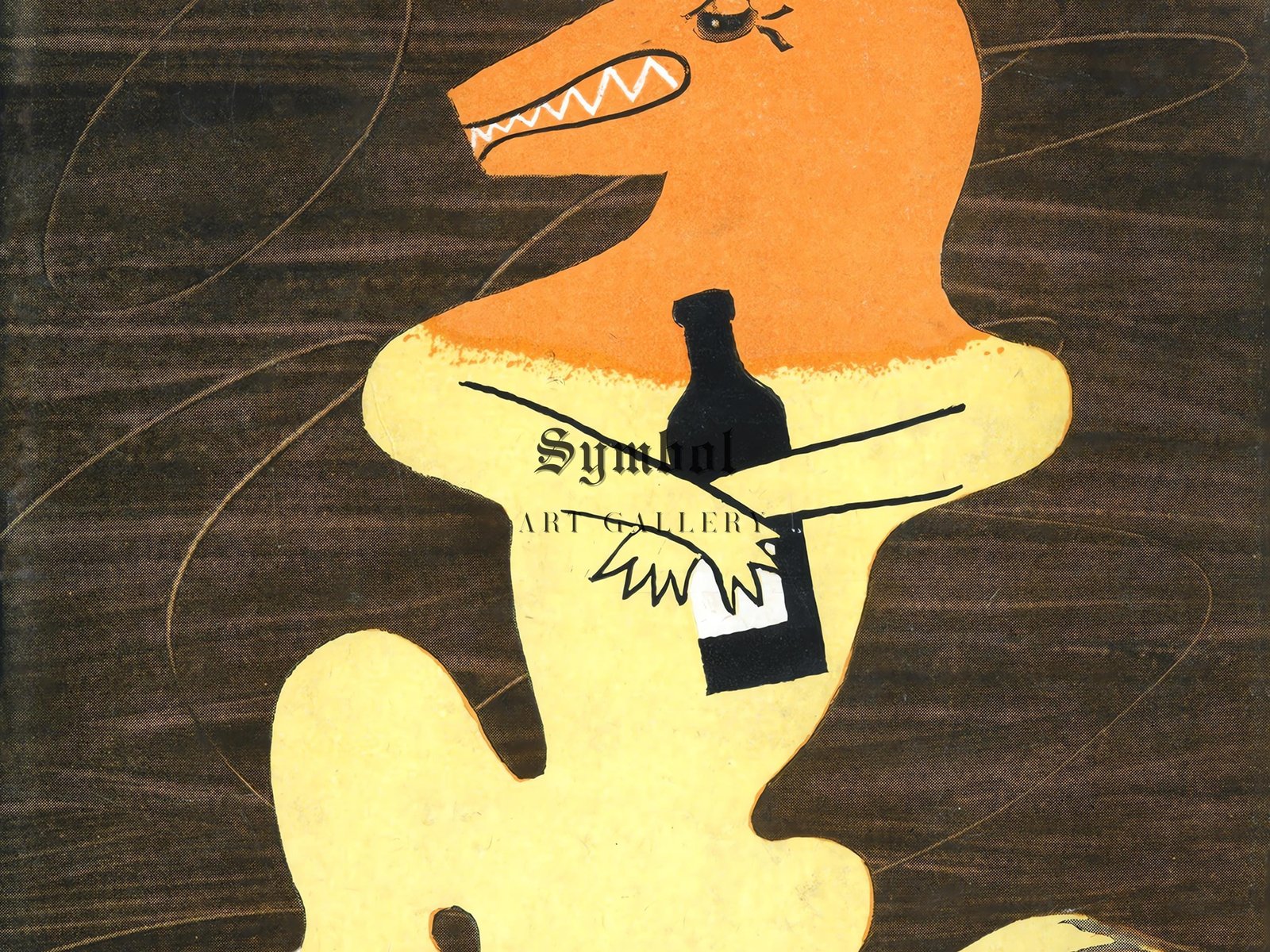Crazy Like a Fox Jacket Drawing by E. McKnight Kauffer, 1945, Vintage Ads and Posters, fine art print